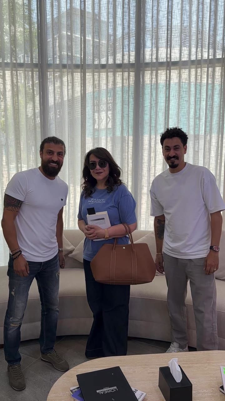 Haitham Labban with the team at Haitham Labban Beauty Salon, Manama